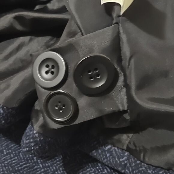 Croft & Barrow Navy and Black Pea Coat Small - Picture 5 of 6